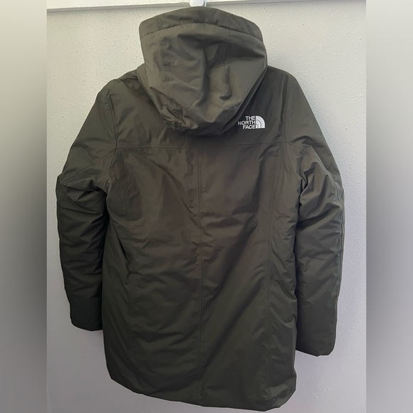 New THE NORTH FACE Pilson Waterproof Down Parka Hooded New Taupe Green Size Med - Picture 3 of 7